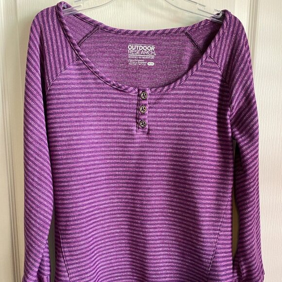 Outdoor Research - Mikala Henley Long-Sleeve Tee 244844 | Medium | Purple - Picture 1 of 14